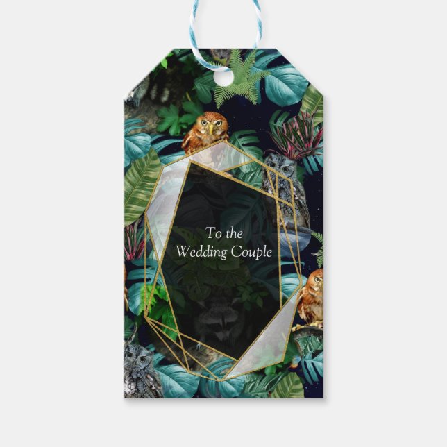 Étiquettes-cadeau Thème de fête nocturne (Devant)