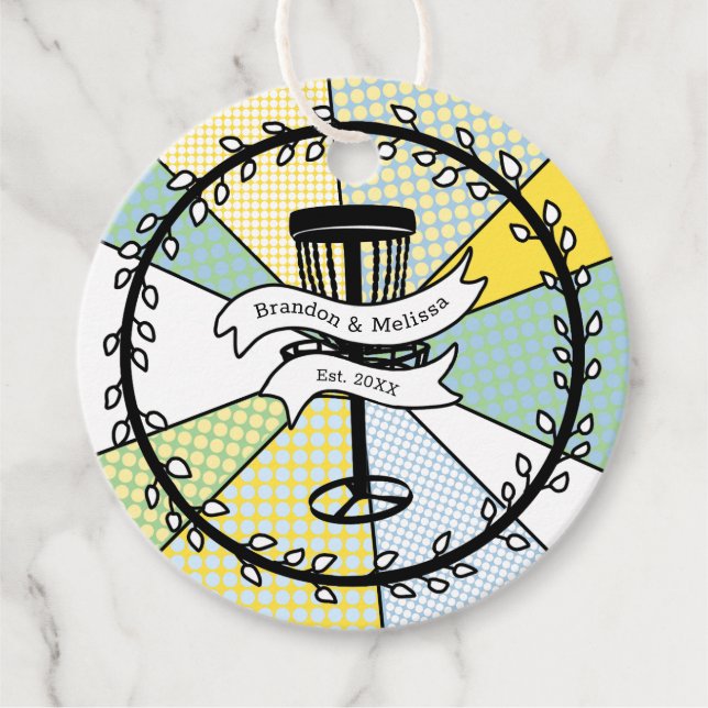 Étiquettes Cadeau Thème de golf sur disque (Devant)