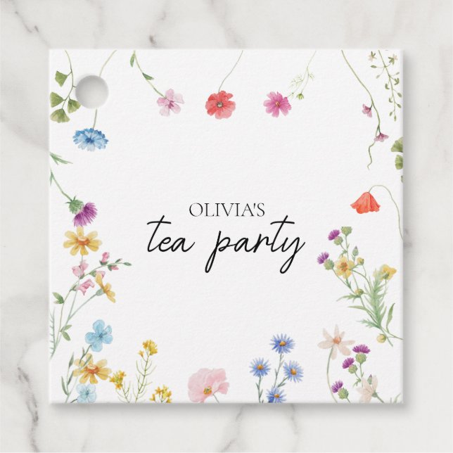 Étiquettes Cadeau Thème de mariage champêtre pour une mariée (Devant)