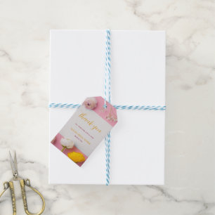 Étiquettes-cadeau Thème floral rose pour la douche de la mariée