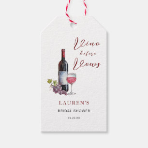 Étiquettes-cadeau Thème vinicole Vino avant Voeux Enterrement de vie