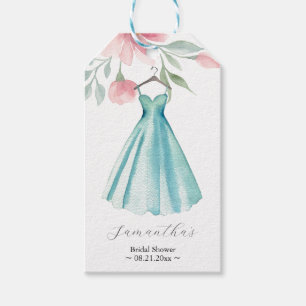 Étiquettes-cadeau Thèmes de Baby Shower de mariage Floral Rose et Bl