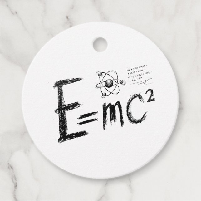 Étiquettes Cadeau Théorie de la relativité d'Einstein. Formule (Devant)