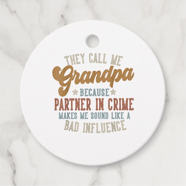 Étiquettes Cadeau They Call Me Grandpa Funny Father's Day Grandpa (Devant)