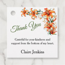 Tiger Lily Merci personnalisable