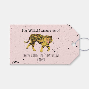 Étiquettes-cadeau Tiger Wild À propos de vous Valentine Kids Classro