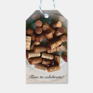 Étiquettes-cadeau Time to Celebrate Wine Corks