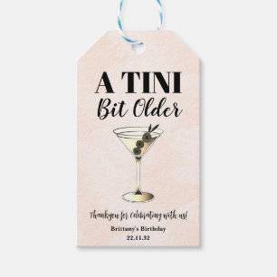 Étiquettes-cadeau Tini Bit Ancien minimal Martini Cocktail Anniversa
