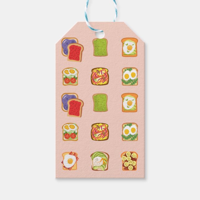 Étiquettes-cadeau Toast de brunch (Devant)