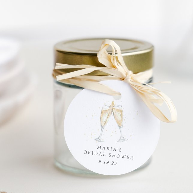 Étiquettes Cadeau Toast de Champagne Personnalisé pour Enterrement d (Créateur téléchargé)