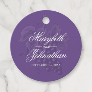 Étiquettes Cadeau Toile & Calligraphie Édition Mariage Favor Tags