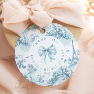 Étiquettes Cadeau Toile de Jouy Paris enterrement de vie de jeune fi