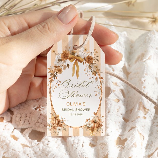 Étiquettes-cadeau Tomber dans l'amour Citrouille Merci de Fête des m (Créateur téléchargé)