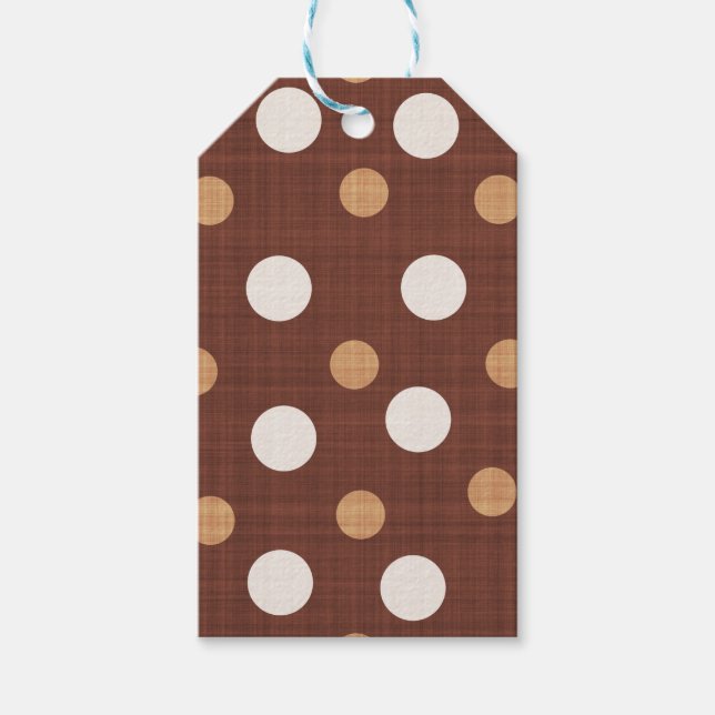 ÉTIQUETTES-CADEAU TONS DE POIS BROWN ET BLANCS (Devant)