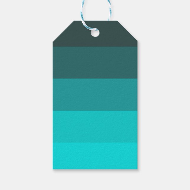 Étiquettes-cadeau Tons Turquoise (Devant)