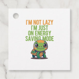 Étiquettes Cadeau Tortue Mignonne, Tortue Lazy, En Mode Économie D'É