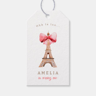 Étiquettes-cadeau Tour Eiffel Paris Aquarelle