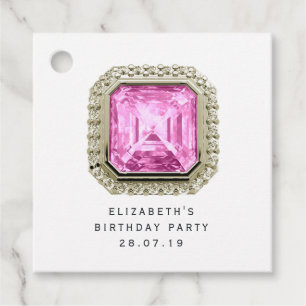 Étiquettes Cadeau Tourmaline rose pierre de naissance d'octobre