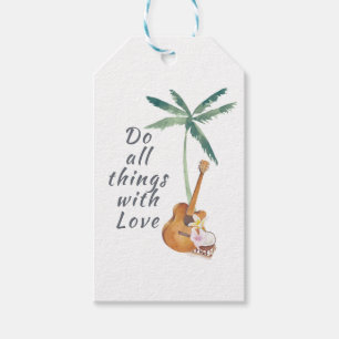 Étiquettes-cadeau Tous les Things With Love Tropical