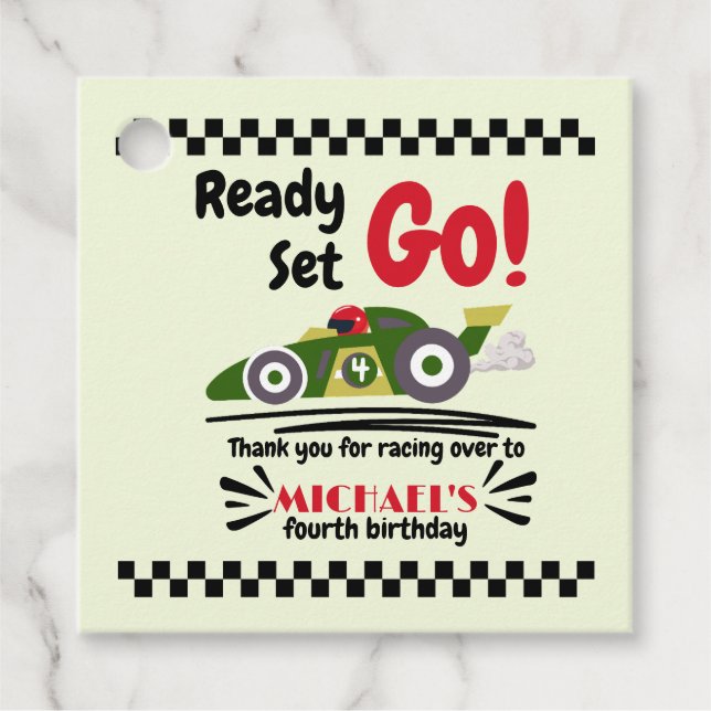 Étiquettes Cadeau Tout âge Anniversaire Prêt Ensemble Devenez écolo  (Devant)