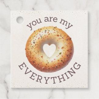 Étiquettes Cadeau Tout Bagel Saisonnant "Vous Êtes Mon Tout"