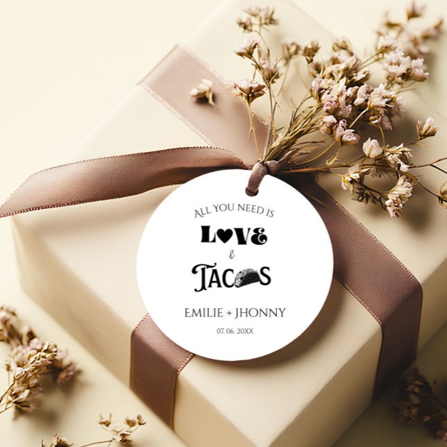 Étiquettes Cadeau Tout ce dont vous avez besoin, c'est d'amour & Tac (Créateur téléchargé)