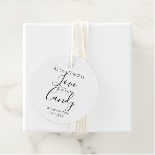 Étiquettes Cadeau Tout Ce Dont Vous Avez Besoin Est Love Candy Sweet
