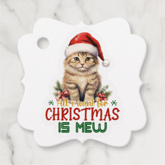 Étiquettes Cadeau Tout ce que je veux pour Noël est Mew