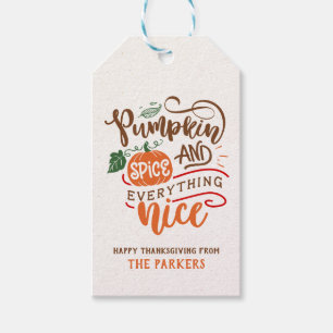 Étiquettes-cadeau Tout ce qui est Nice à la Cannelle de Citrouille p