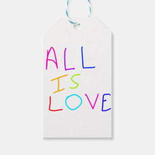 Étiquettes-cadeau Tout est amour arc-en-ciel coloré fierté LGBTQ gay