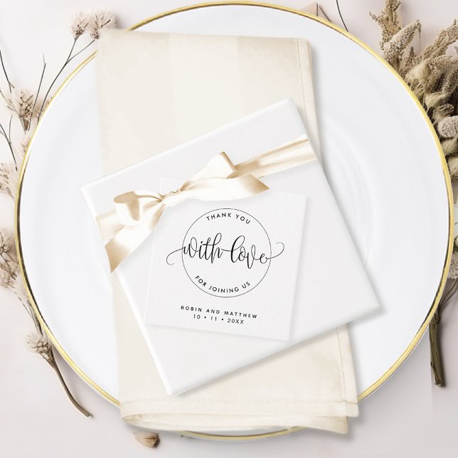 Étiquettes Cadeau Tout Événement Merci, Moderne, Rustique Chic (Créateur téléchargé)