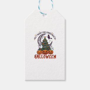 Étiquettes-cadeau Tout le monde veut Noël Halloween Arbre Citrouille