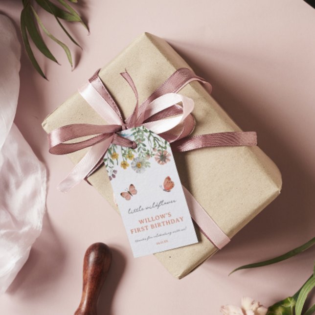 Étiquettes-cadeau Toute année Floral Petits Fleurs sauvages Annivers (Créateur téléchargé)