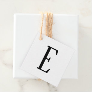 Étiquettes Cadeau Toute lettre Noir & Blanc ou couleurs DIY