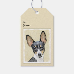 Étiquettes-cadeau Toy Fox Terrier Peinture - Cute Original Chien Art