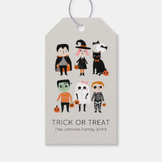 Étiquettes-cadeau Trace ou traitement halloween