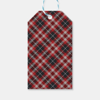 Étiquettes-cadeau Traditional plaid in red and black.