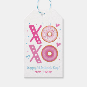 Étiquettes-cadeau Traitement de Donut Valentine XOXO