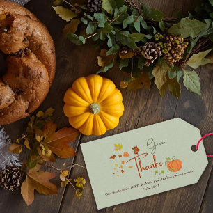 Étiquettes-cadeau Traitements et faveurs personnalisés de Thanksgivi