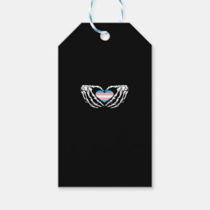 Étiquettes-cadeau Trans Pride Skeleton Halloween Transgenre Goth He