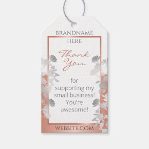Étiquettes-cadeau Très élégant Floral Blanc et Rose Gold produit