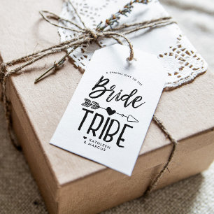 Étiquettes-cadeau Tribu de la Mariée Nom personnalisé de mariage