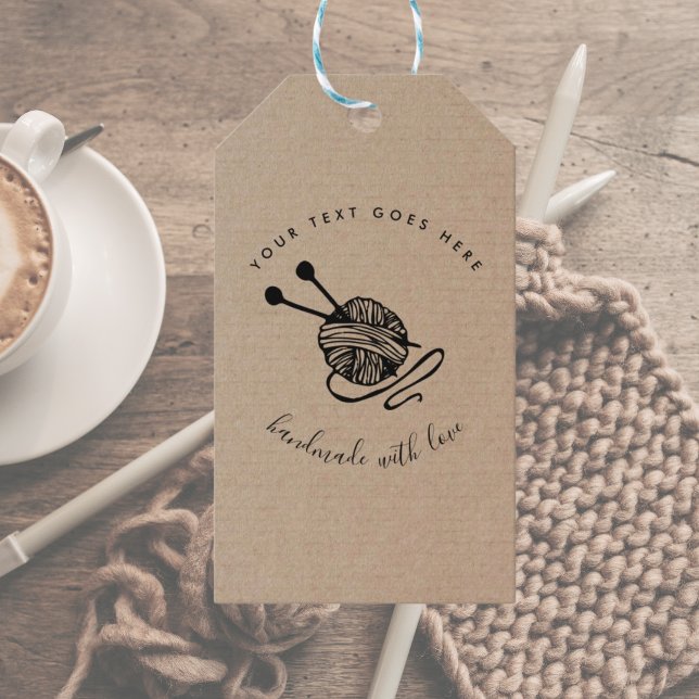 Étiquettes-cadeau Tricot artisanal (Handmade Product Craft Knitting Gift Tags
)