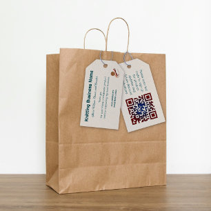 Étiquettes-cadeau Tricot Business Yarn Shop Merci QR code