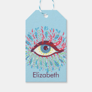 Étiquettes-cadeau Trippy Oye Psychedelic Art