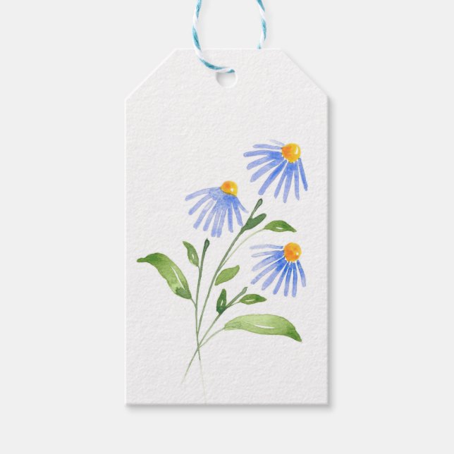 Étiquettes-cadeau Trois aquarelles (Devant)