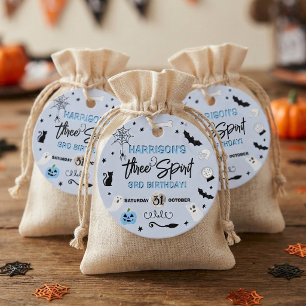 Étiquettes Cadeau Trois Esprits! Garçons Halloween 3e Anniversaire