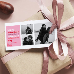 Étiquettes-cadeau Trois photos de collection Cadeau coloré Valenti