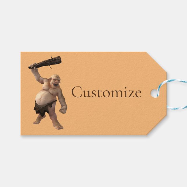 Étiquettes-cadeau Troll moche Thunder_Cove (Devant (Horizontal))