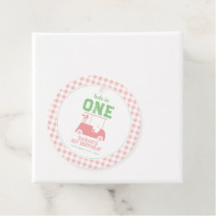 Étiquettes Cadeau Trou en un seul chèque rose fille premier annivers
